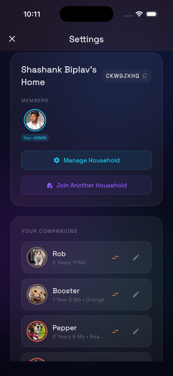 Household sharing